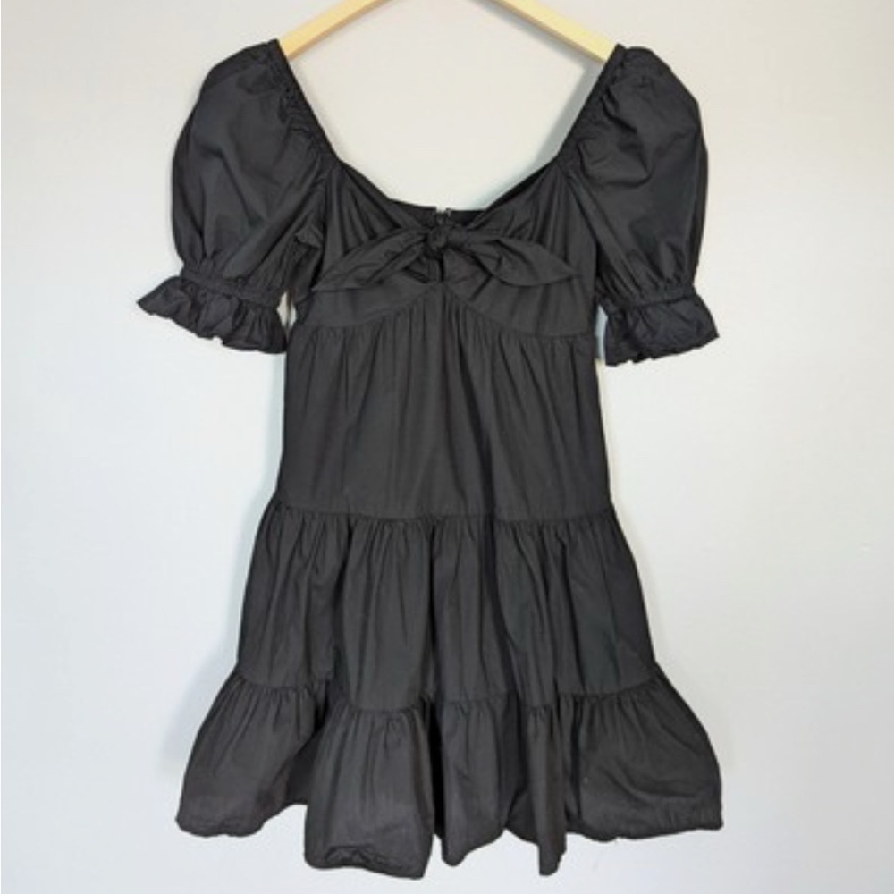 Express Puff Sleeve Black Dress